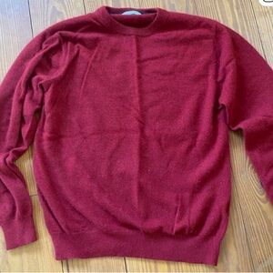 Impermeable Platinum 100% 2-Ply Cashmere Crewneck Sweater | Burgundy | M